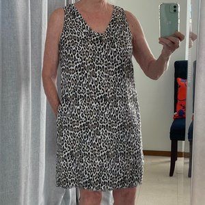 Tommy Bahama Leopard Print Linen Dress Size M